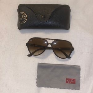 Ray-Ban Cats 5000 Classic Aviator sunglasses, brown tinted lenses, brown frame